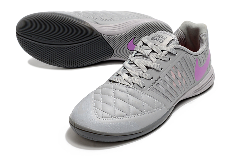 Nike Lunar Gato II IC Futsal Boot Grey and Purple