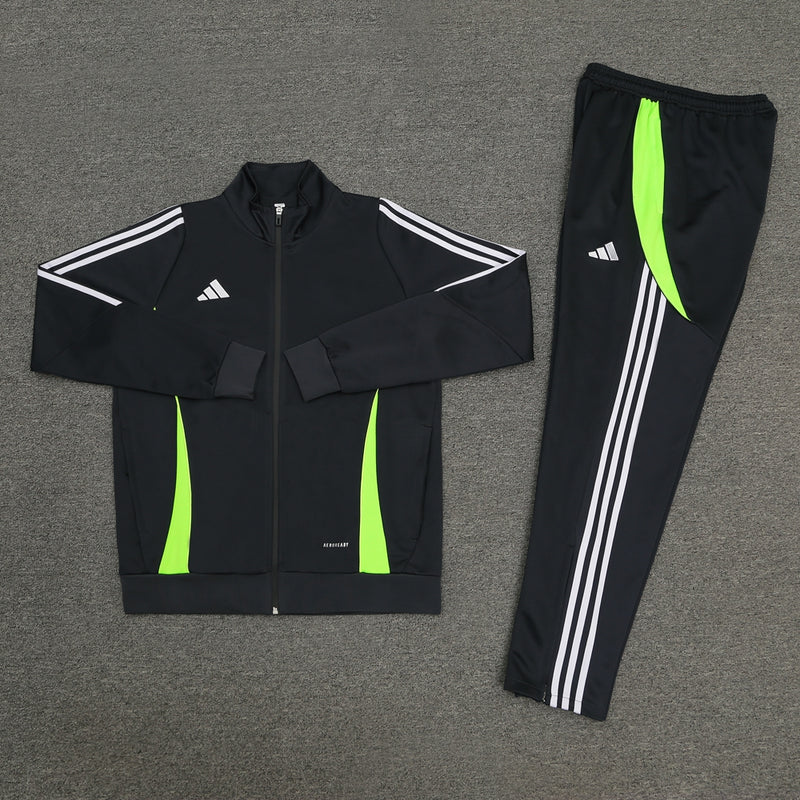 Adidas Sportswear Black and Green Cold Weather Set