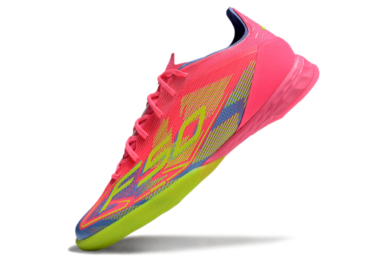 Chuteira Futsal Adidas F50 IC Rosa, Verde e Azul