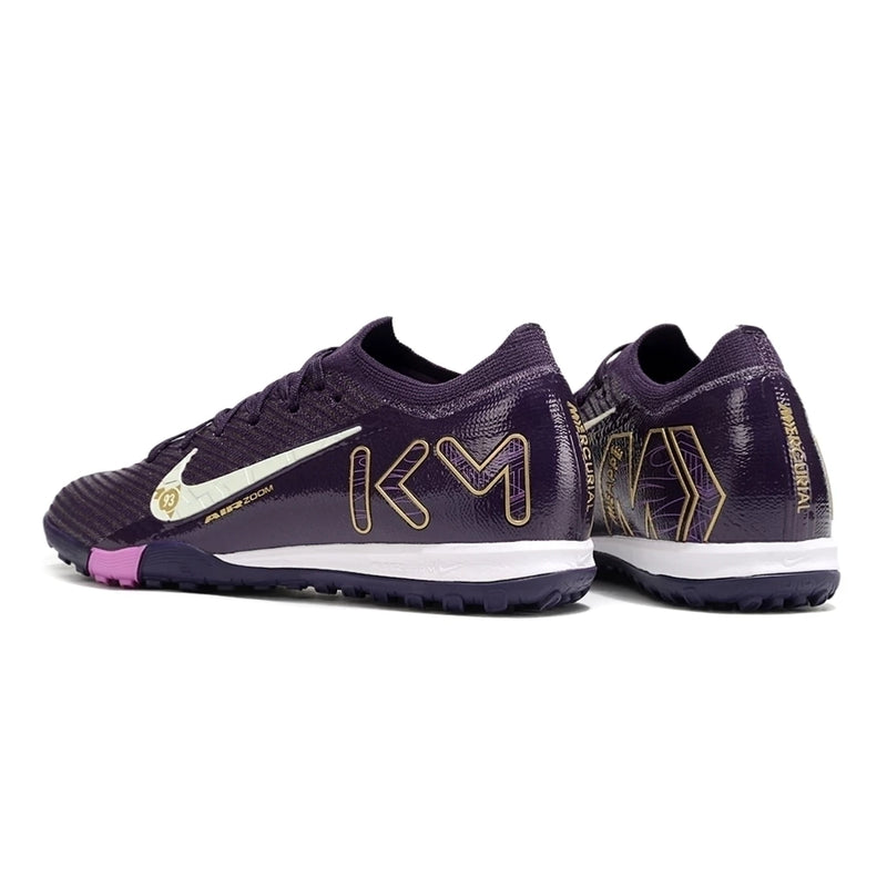 Chuteira Society Nike Air Zoom Mercurial Vapor 16 Elite TF Roxo "Mbappe"