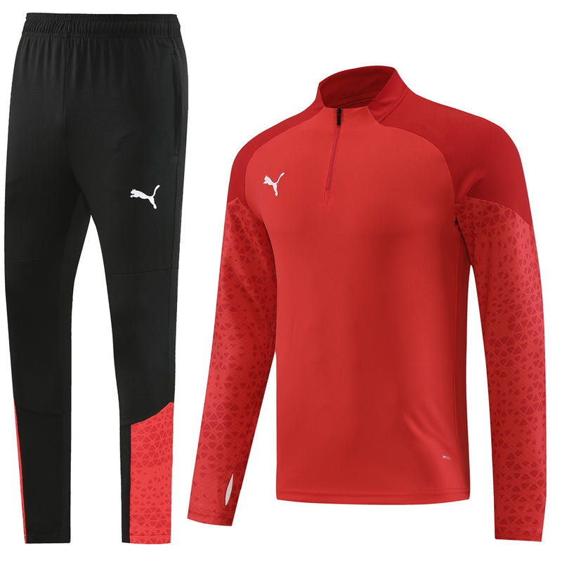 Puma Training Cold Weather Set Red and Black