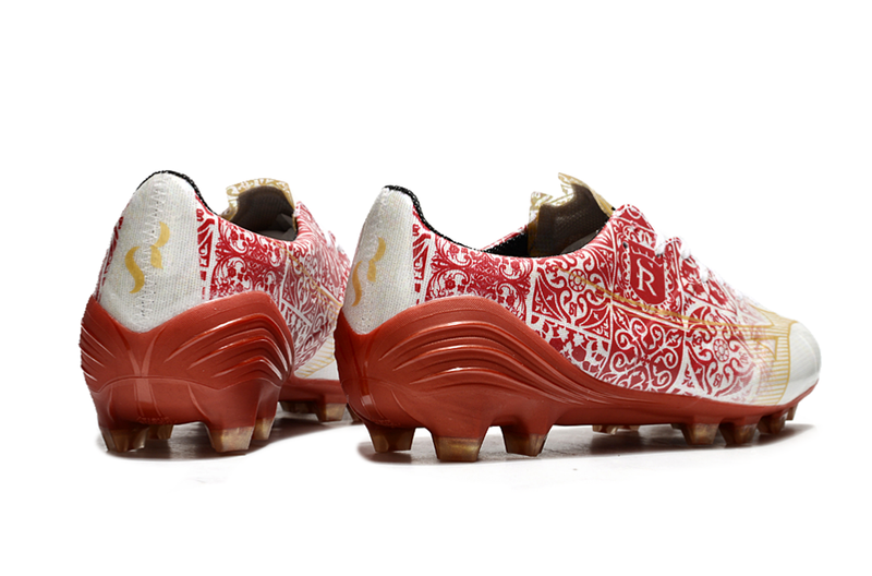 Mizuno Alpha FG White, Red and Gold "Signature Pack" Field Football Boots 