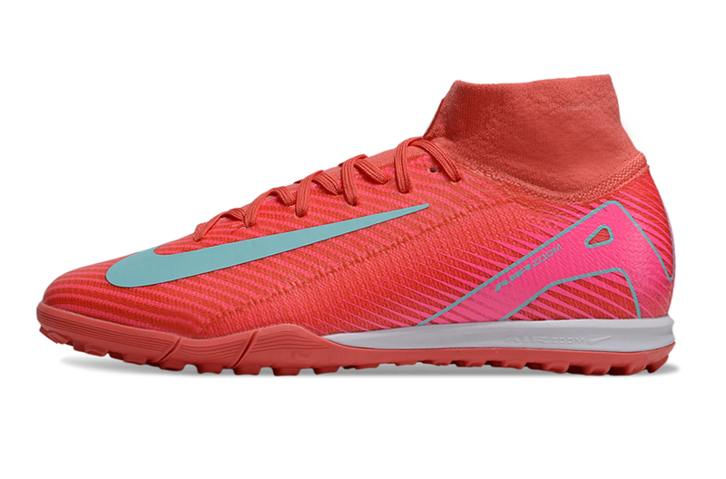 Chuteira Society Nike Air Zoom Mercurial Superfly 10 Elite TF Vermelha e Verde
