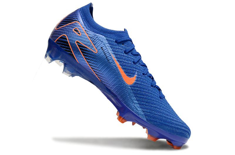 Chuteira Campo Nike Air Zoom Mercurial Vapor 16 Elite FG Azul e Laranja