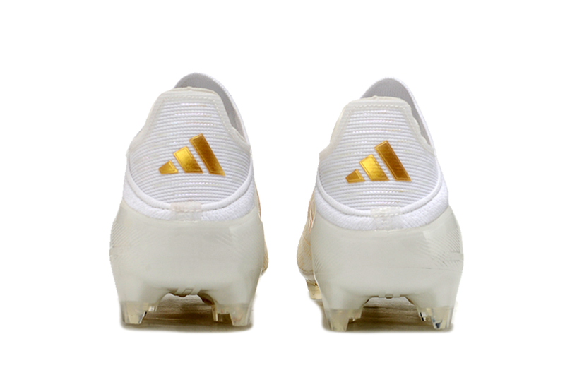 Chuteira Campo Adidas F50 LL FG Branca e Dourada "Day Spark"