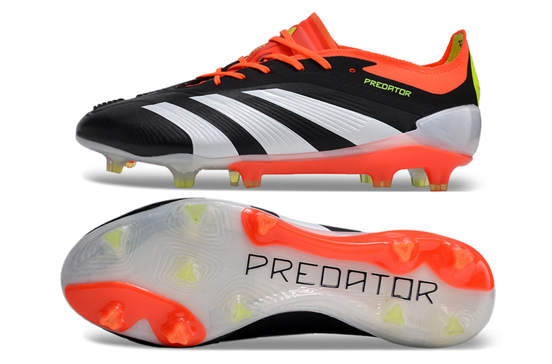 Botes de futbol Adidas Predator Elite FG Negre, Taronja i Blanca "Solar Energy"