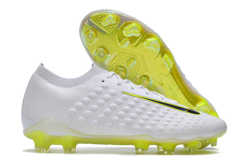 Chuteira Campo Nike Phantom Ultra Venom Elite FG Branca e Verde