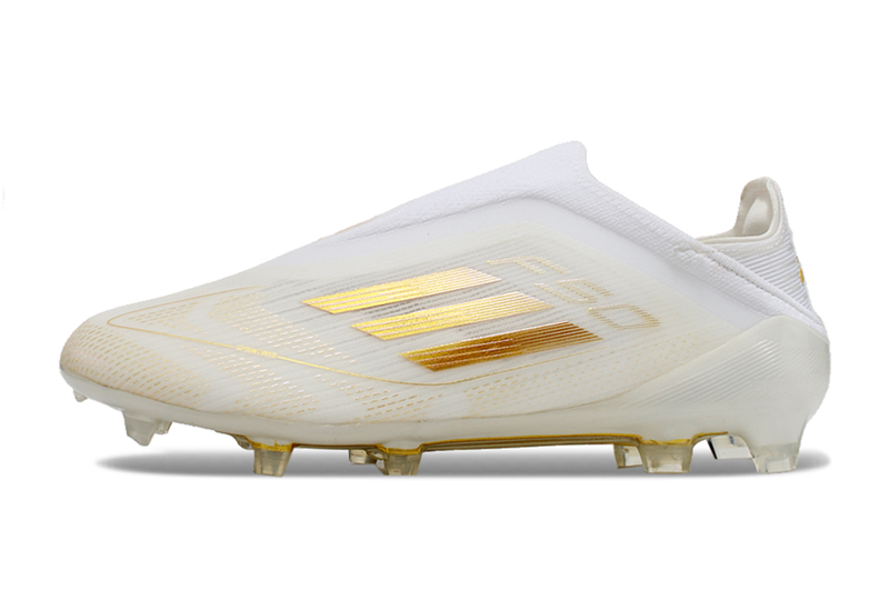 Desempenho e Estilo: A Adidas F50 LL FG "Day Spark" combina um design branco e dourado elegante com alta performance. Ideal para campos firmes, oferece tração superior e estabilidade com sua sola FG e tecnologia SprintFrame.

Conforto e Ajuste: O cabedal sintético leve e a palmilha com amortecimento garantem conforto e um ajuste preciso, enquanto o forro acolchoado proporciona suporte adicional.

Características Principais:

Design sofisticado em branco e dourado
Sola FG para tração em campos naturais
