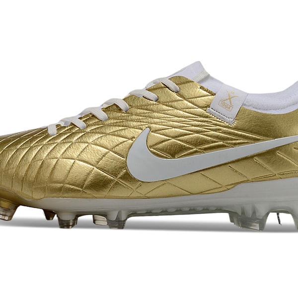 Nike Tiempo Legend 10 Elite FG Gold and White Football Boots