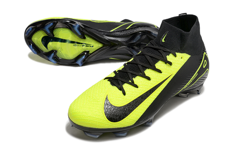 Chuteira Campo Nike Air Zoom Mercurial Superfly 10 Elite FG Preta e Verde