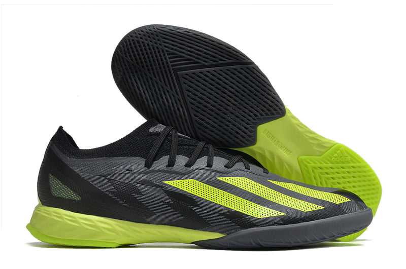 Chuteira de Futsal Adidas X CrazyFast.1 IC Preta e Verde "Crazycharged Pack"