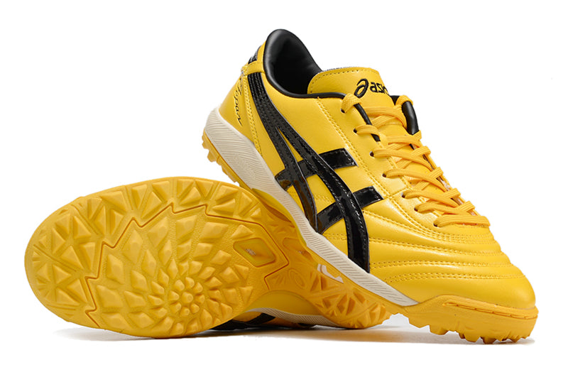 Chuteira Society Asics Japan TF Amarela e Preta