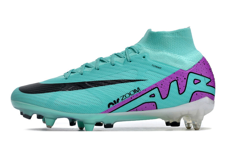 Bota de futbol Nike Air Zoom Mercurial Superfly 9 Elite amb punta d'alumini blau i violeta "Peak Ready Pack"