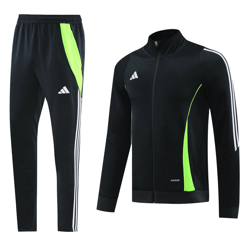 Adidas Sportswear Black and Green Cold Weather Set