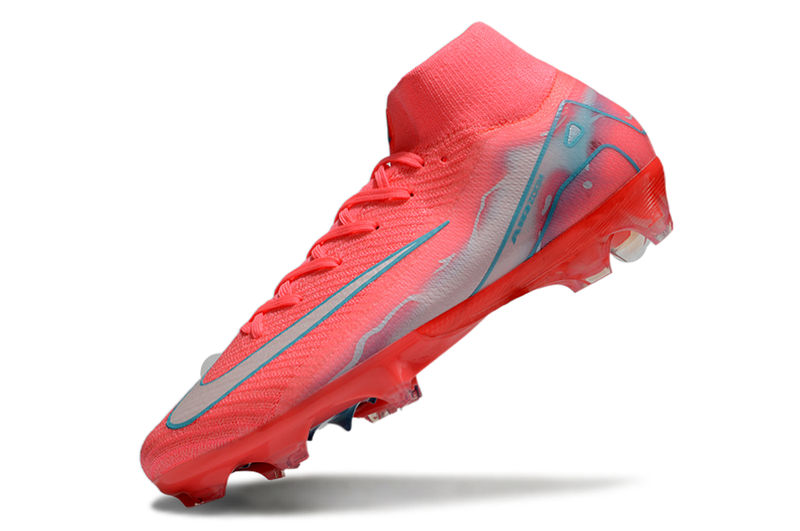 Chuteira Campo Nike Air Zoom Mercurial Superfly 10 Elite FG Rosa e Azul