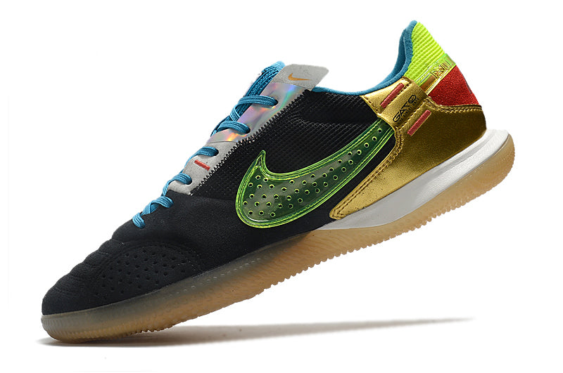 Nike StreetGato IC Futsal Boot in Black, Blue, Green and Gold