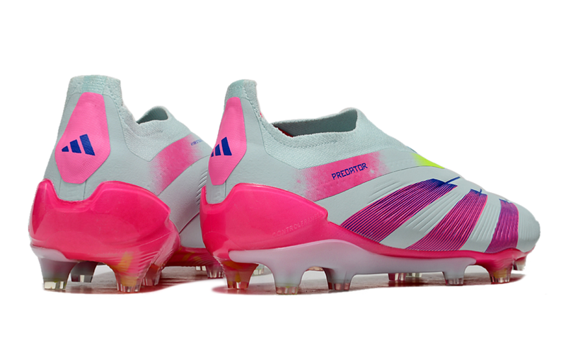 Chuteira Campo Adidas Predator LL Elite FG Branca e Rosa "Stellar Icon Pack"