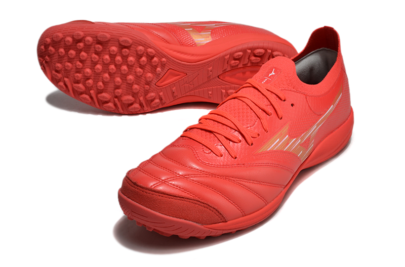 Chuteira Society Mizuno Morelia Neo Sala TF Vermelha "Release"