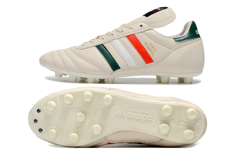 Chuteira Campo Adidas Copa Mundial FG Branca, Verde e Vermelho "Mexico"