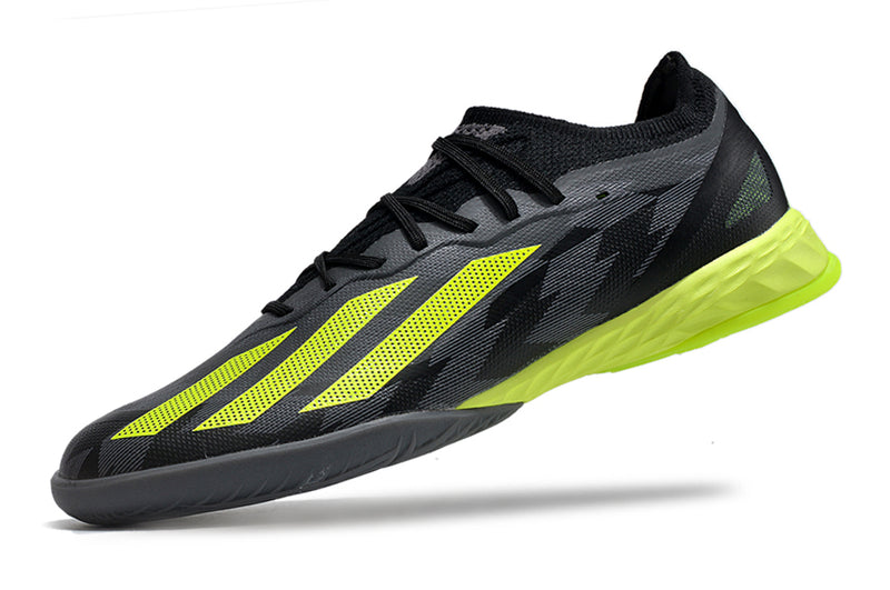 Chuteira de Futsal Adidas X CrazyFast.1 IC Preta e Verde "Crazycharged Pack"