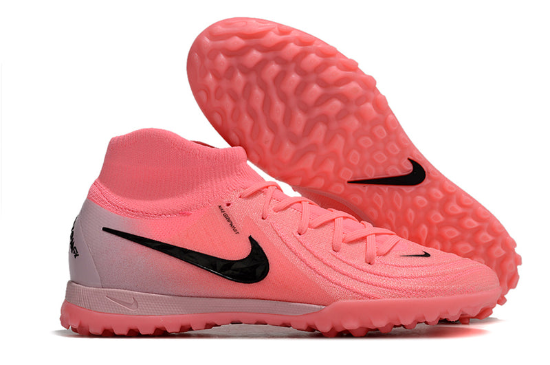 Chuteira Infantil Society Nike Phantom Luna 2 Elite TF Rosa "Mad Brilliance"