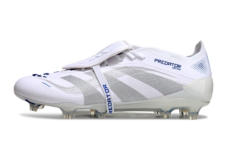 Chuteira Campo Adidas Predator FT 30 Elite FG Branca e Azul "Polar Victory"