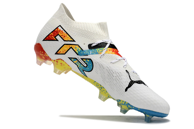 Botes de futbol Puma Future 7 FG blanc i color "Mapa de calor"