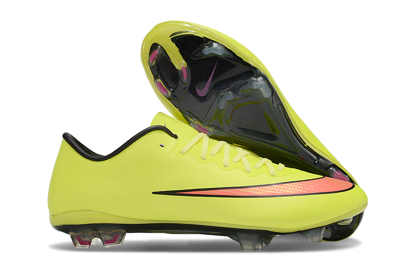 Bota de futbol Nike Retro Mercurial Vapor 10 FG Verd neó i taronja 