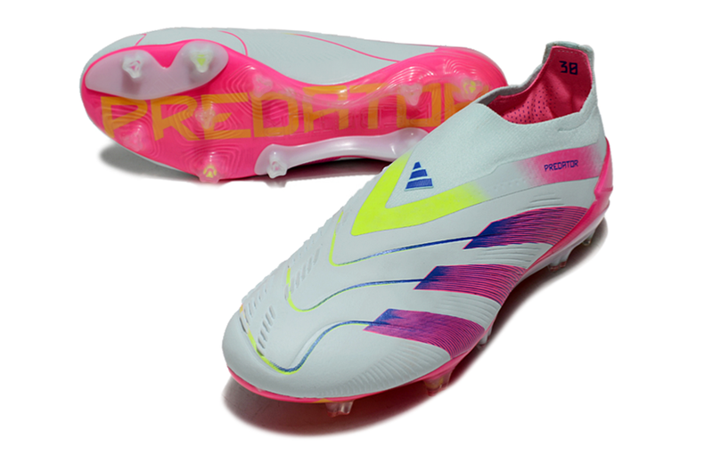 Chuteira Campo Adidas Predator LL Elite FG Branca e Rosa "Stellar Icon Pack"