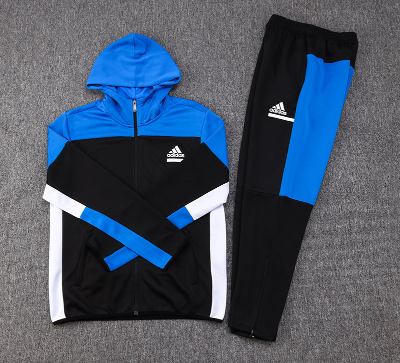 Adidas Sportswear Sweatshirt Set with Blue and Black Cap