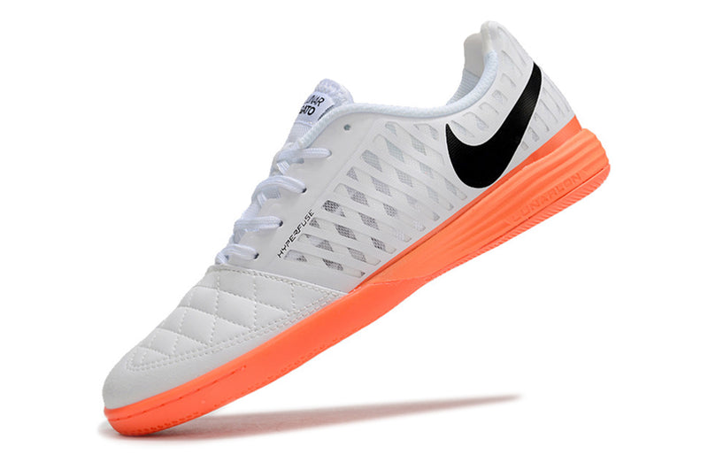 Botes de futbol sala Nike Lunar Gato II IC blanc i taronja