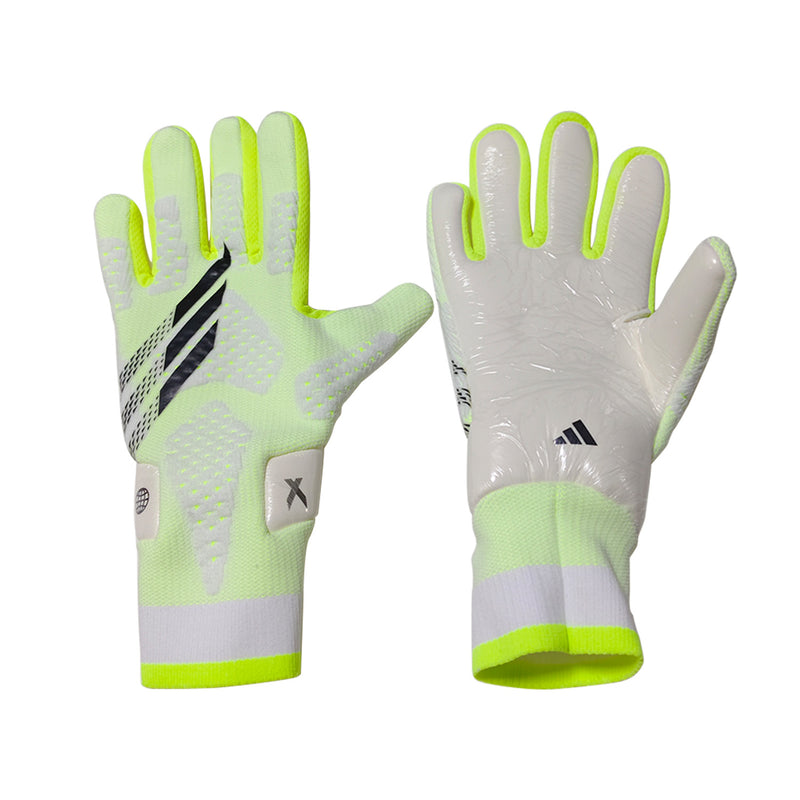 Luva de Goleiro Adidas X Crazyfast Branca e Verde "Crazyrush Pack"