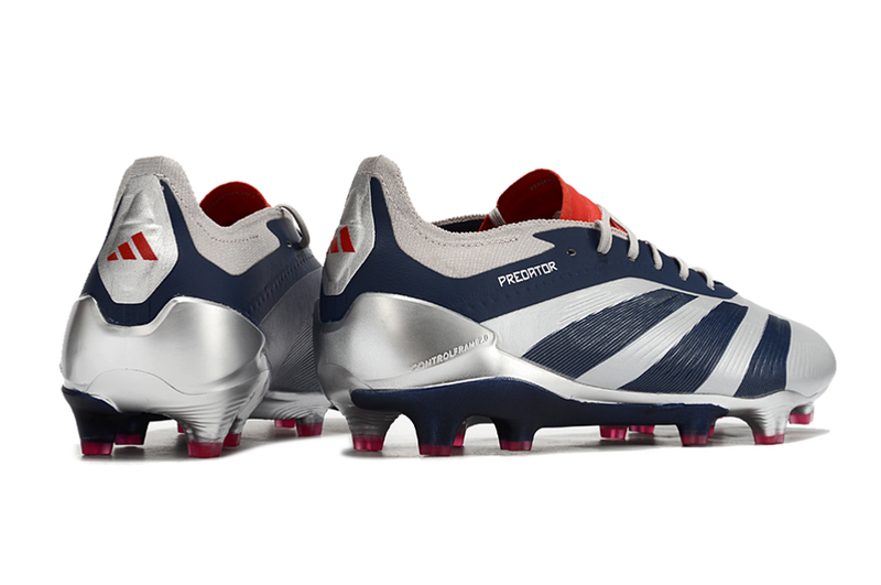 Chuteira Campo Adidas Predator Elite FG Prata e Azul "Roteiro Pack"