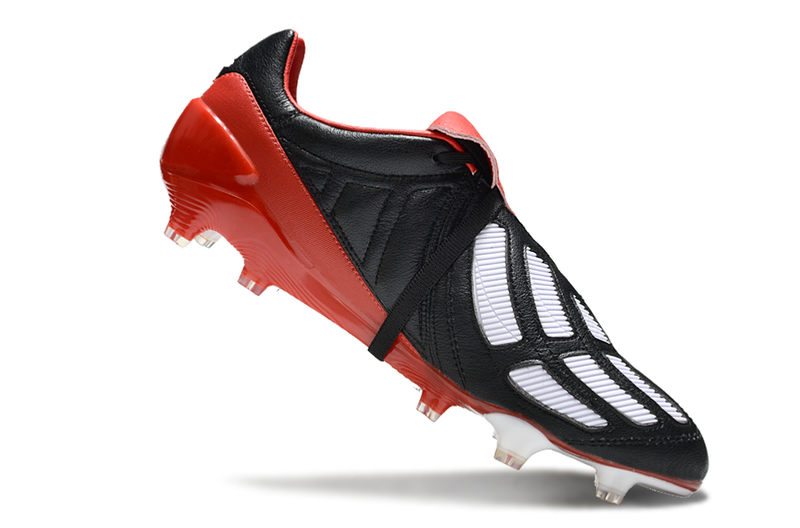 Chuteira Campo Adidas Predator Mania FG Preta e Vermelha "Made in Germany"