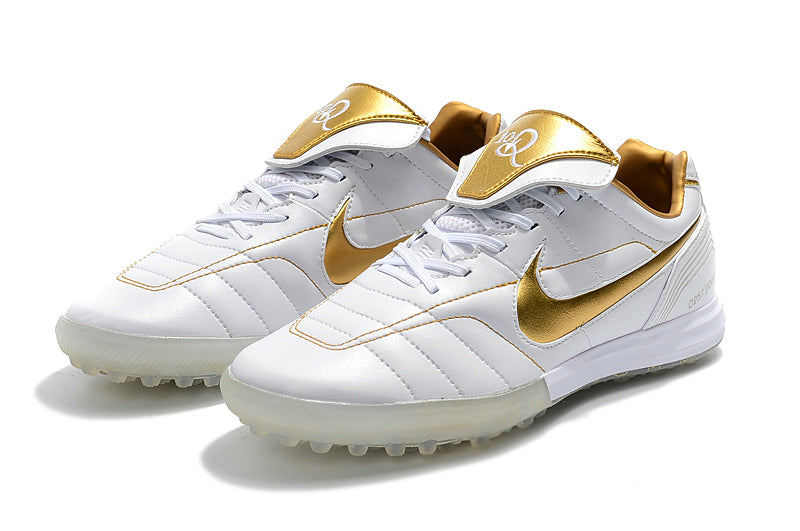 Bota de futbol Nike Retro Tiempo Legend 7 Elite TF blanc i or R10 