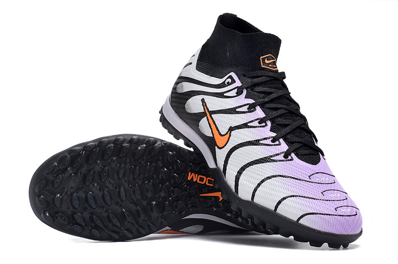 Bota de futbol Nike Air Zoom Mercurial Superfly 9 Elite TF blanc, morat i negre