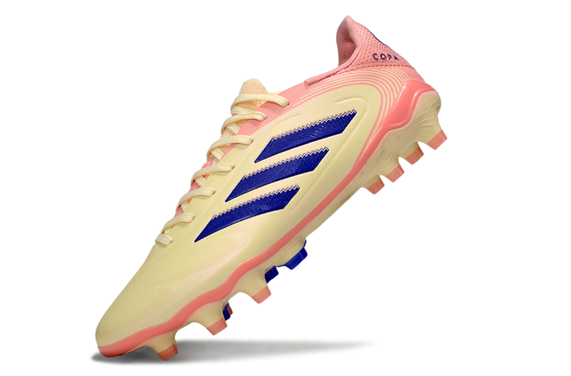 Chuteira Campo Adidas Copa Pure II Elite FG Amarelo, Rosa e Azul