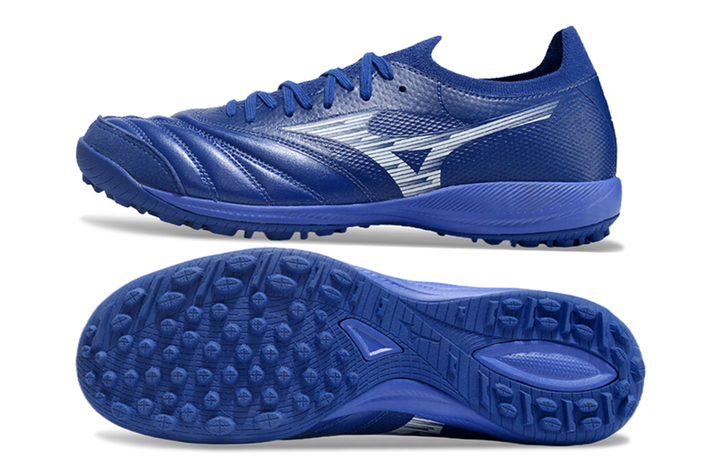 Chuteira Society Mizuno Morelia Neo Sala TF Azul "Mugen Pack"