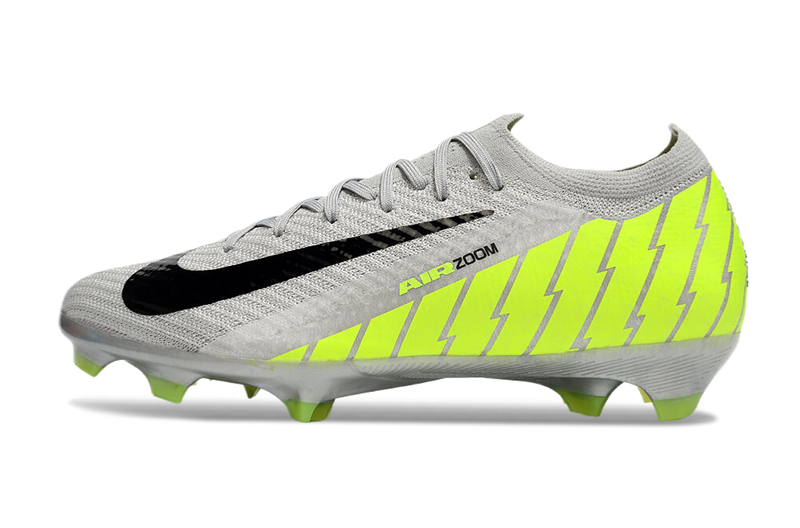 Chuteira Campo Nike Air Zoom Mercurial Vapor 16 Elite FG Cinza e Verde