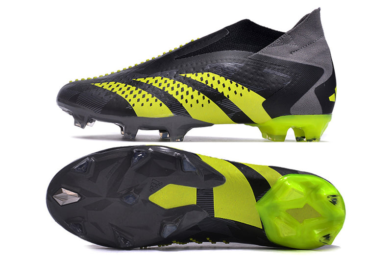 Adidas Predator Accuracy+ FG Black and Green "Crazycharged Pack" Field Boots