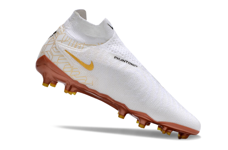 Botas de futbol Nike Phantom GX DF Elite FG blanc i or "United Golden Pack"