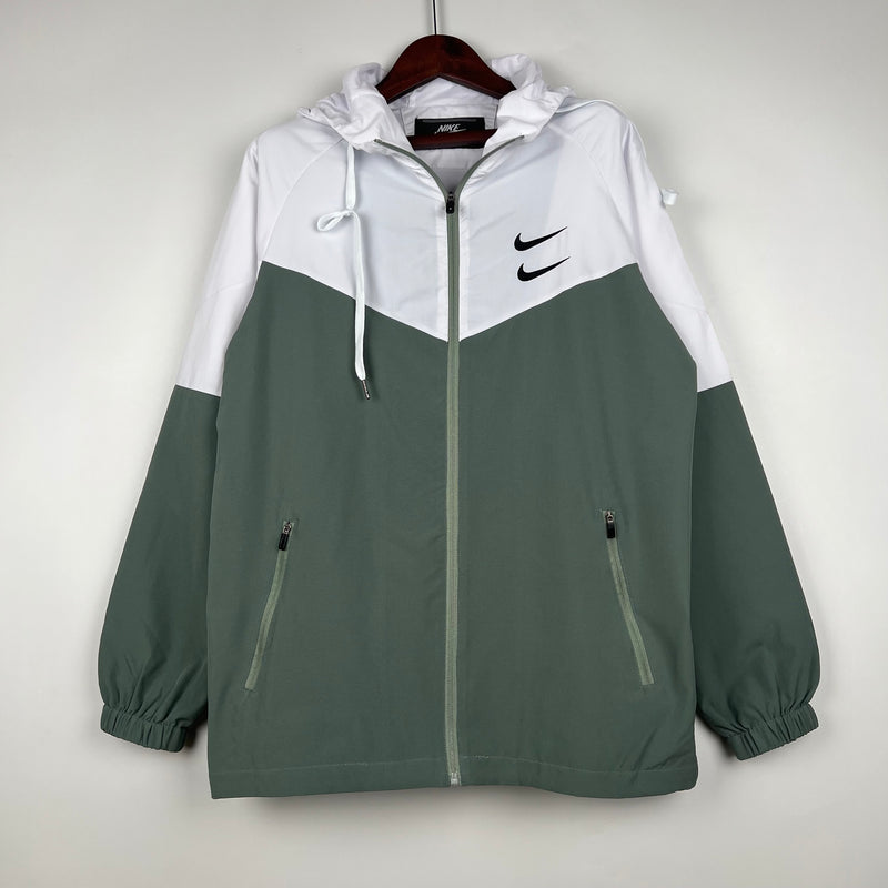 Nike Sportswear White and Green Windbreaker