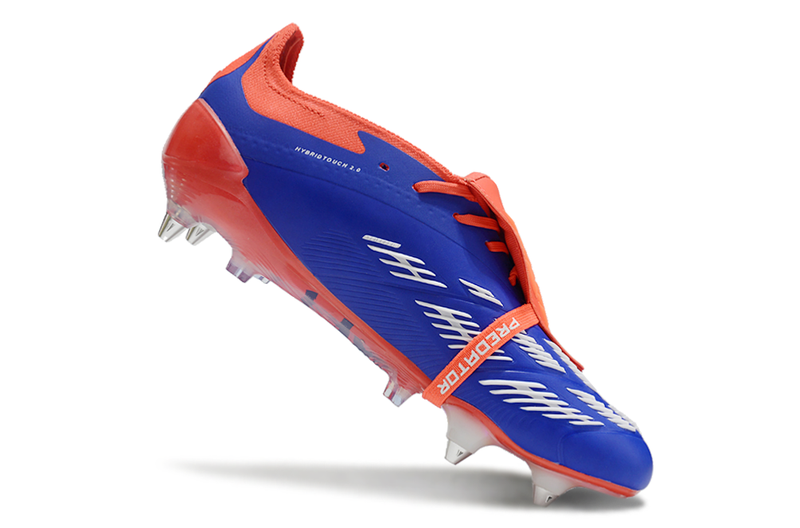 Chuteira Campo Adidas Predator Elite FT 30 Ponta de Aluminio Azul, Vermelho e Branco