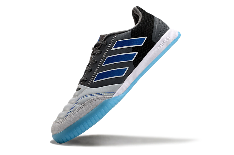 Chuteira Futsal Adidas Competition Top IC Cinza, Azul e Branco