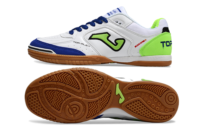 Joma Top Flex Rebound IC Futsal Boot White, Blue and Green 