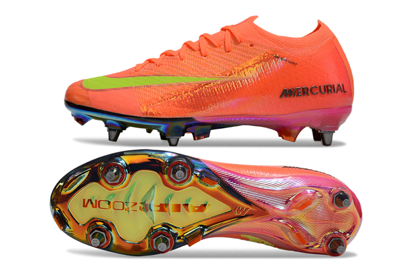 Chuteira Campo Nike Air Zoom Mercurial Vapor 16 Elite Trava Mista Laranja "Cosmic Speed"