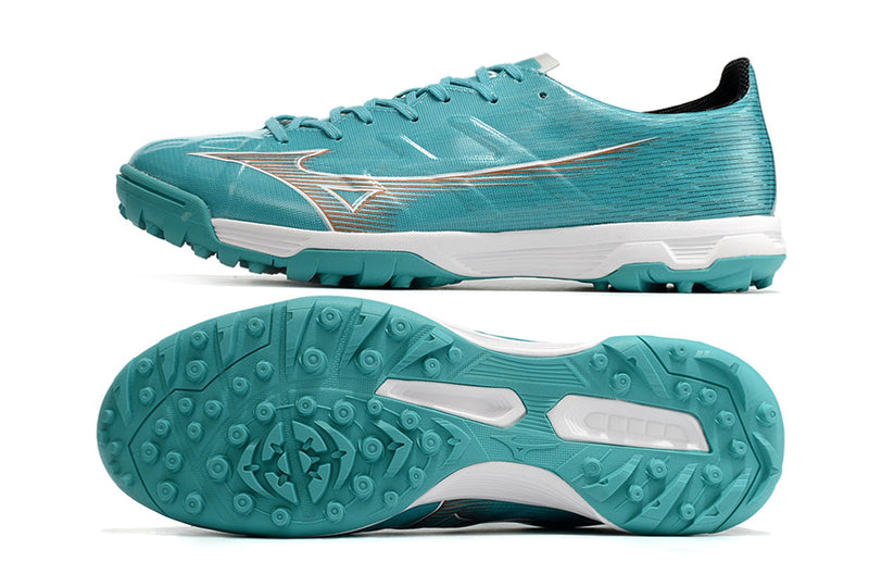 VELOCIDADE é com a Mizuno Alpha de Society Azul "Azure Blue Pack" na Farda de Boleiro, Garanta a qualidade de Jogadores Profissionais Elite!