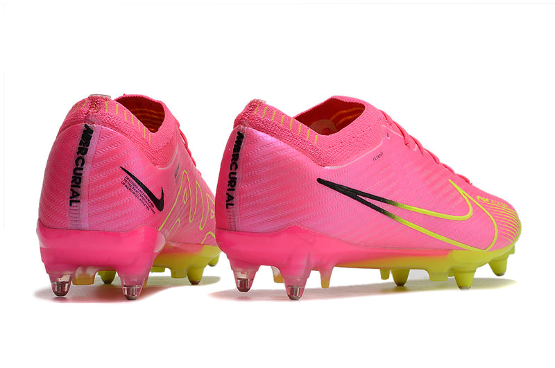 Chuteira Campo Nike Air Zoom Mercurial Vapor 15 Elite Ponta de Aluminio Rosa "Luminous Pack"