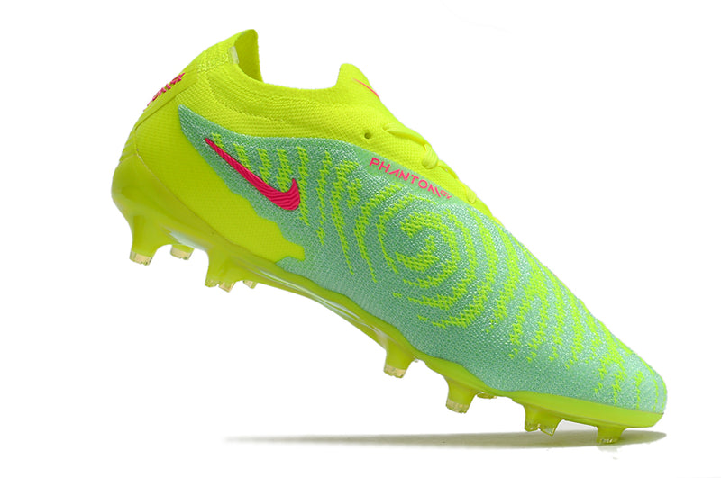 Precisão é com a Chuteira de Campo Nike Phantom GX Elite FG Verde e Rosa na Farda de Boleiro, Garanta a qualidade de Jogadores Profissionais