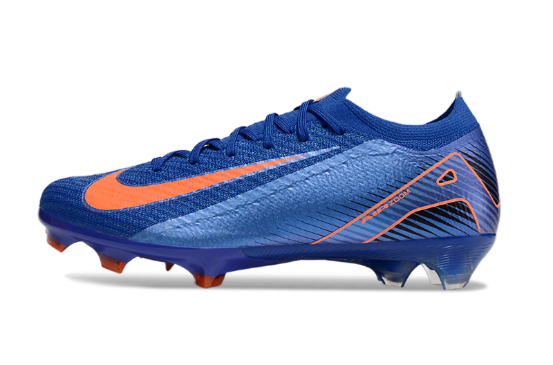 Chuteira Campo Nike Air Zoom Mercurial Vapor 16 Elite FG Azul e Laranja